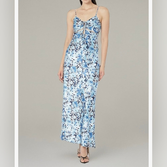 The Drop Women's Shelby Tie-Up Cutout Slip Dress #795 - Picture 6 of 12